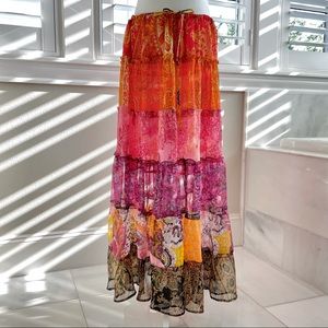 Dreamy, one-of-a-kind Bohemian handmade skirt from Pondicherry, India